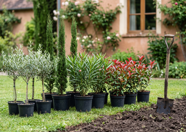 Dikime hazır zeytin, servi ve çalı fidanları